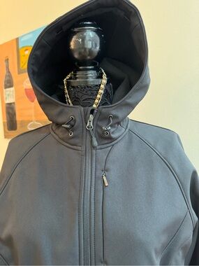 Kirkland Signature Black Fleece lined waterproof Jacket vintage VGC